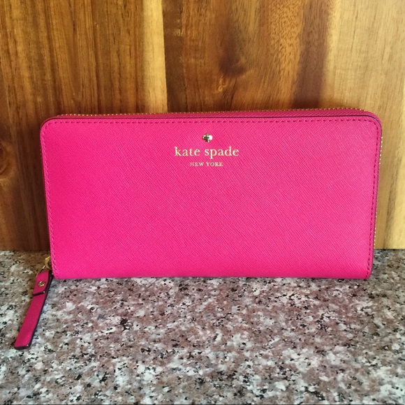 kate spade Handbags - NWT Kate Spade Mikas Pond Lacey Hot Pink Wallet